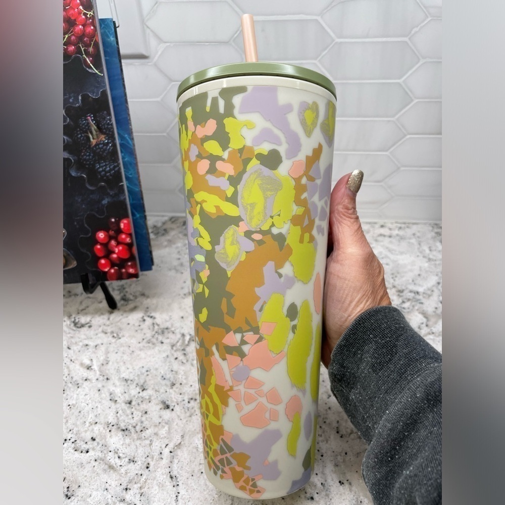 Starbucks Fall 2024 Pastel Multi Color Shapes. Matte Soft Touch Tumbler. NWT. - Picture 2 of 8